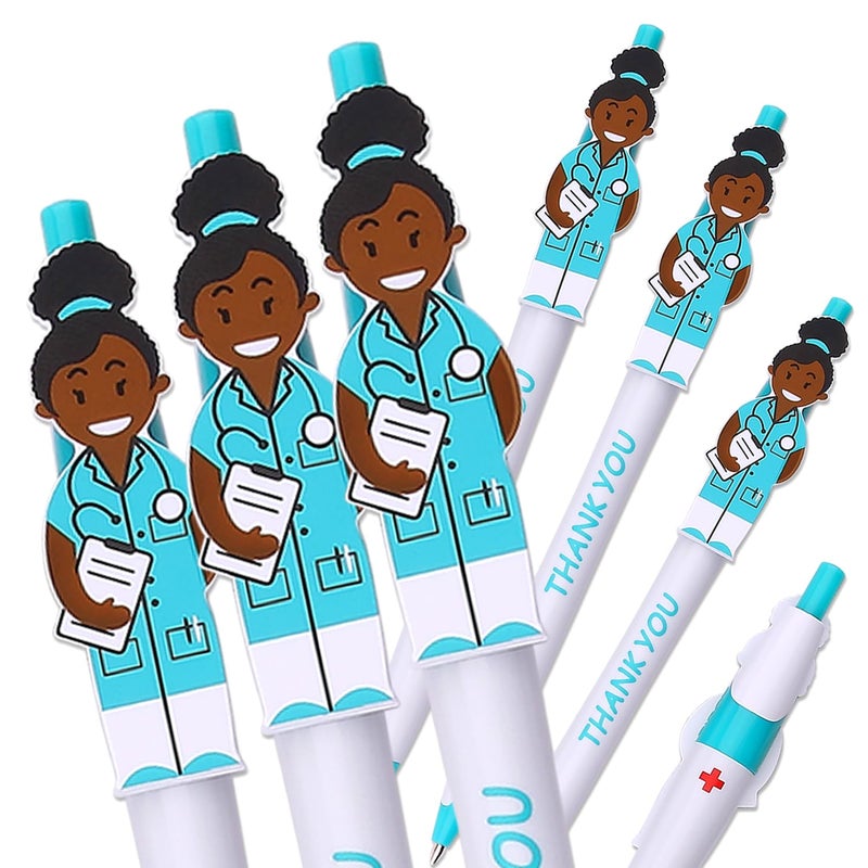 Sikao Cute Doctor Pens Thank You Caring Gifts for Doctors Medical Staff Assistants Healthcare Workers Women Coworkers Pharmacy (Blue 36-Pack) - Image 2